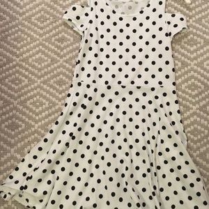 Black and white polkadot dress